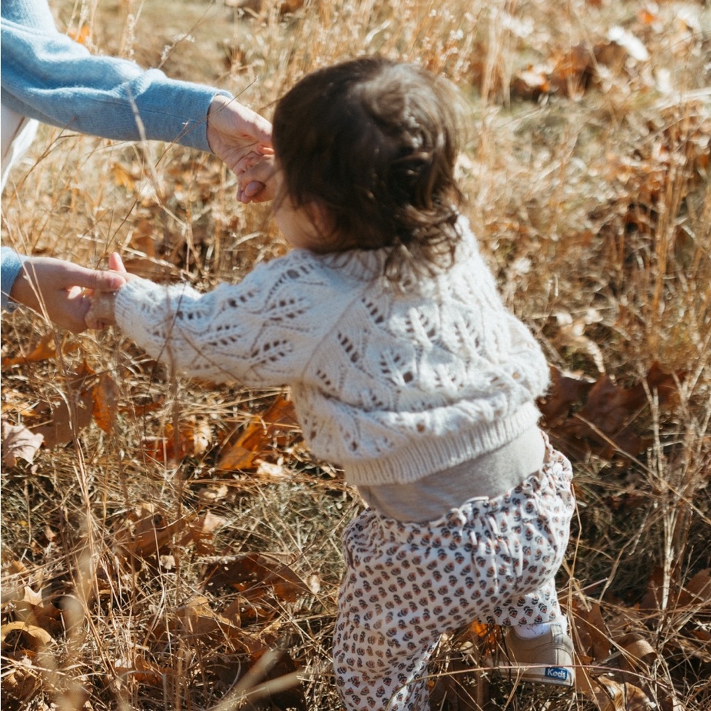Huggalugs Leaf Lace Hand Knit Cardigan - Picture 8 of 8